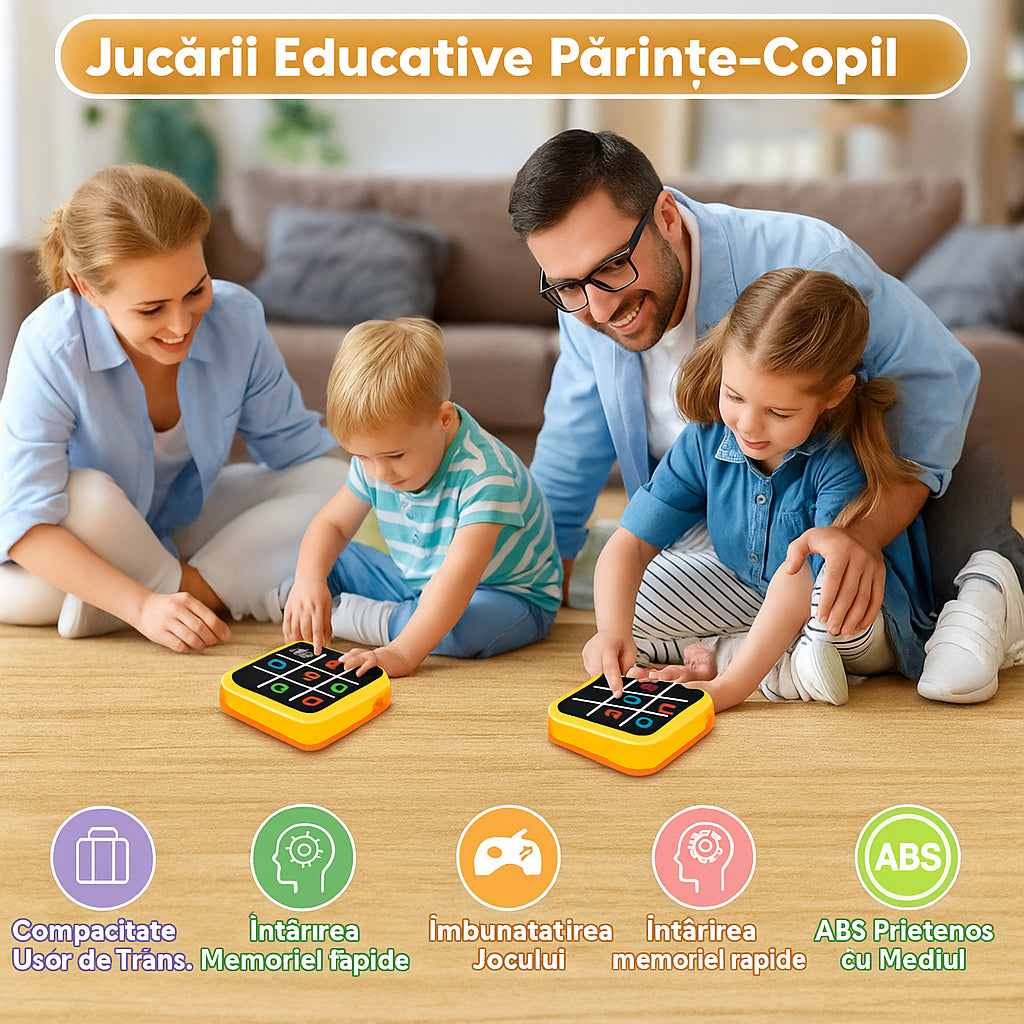 JOC TIC-TAC-TOE 3 ÎN 1: 🎲✨ „Jocul care îi îndepărtează pe copiii tăi de ecrane și unește familia” 👨‍👩‍👧‍👦💖
